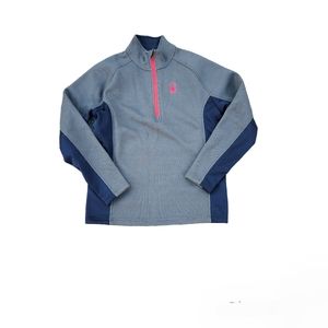 Spyder Outbound Half Zip Sweatshirt Fleece Light Green Pullover Men's Size L